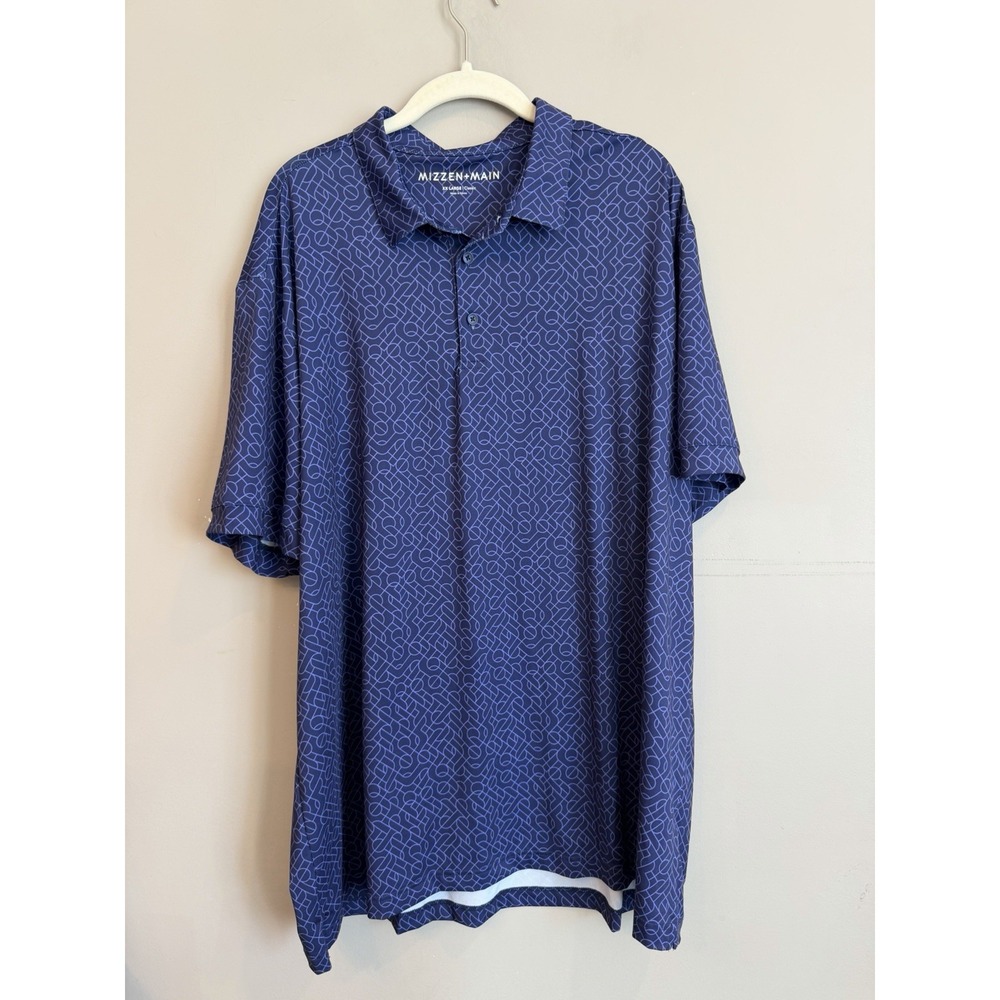 Mizzen And Main Purple Geometric Golf Polo All Over Print XXL